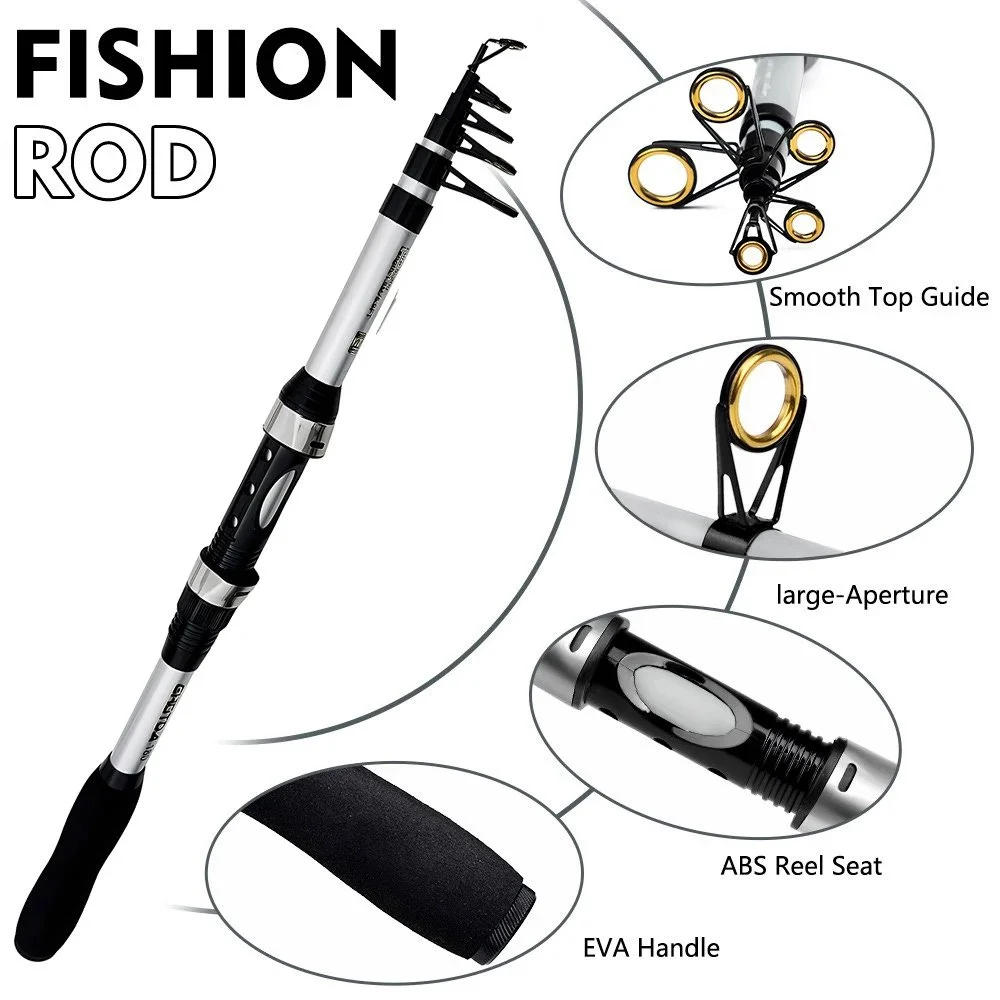Telescopic Fishing Rod and Reel Combo 5.9ft