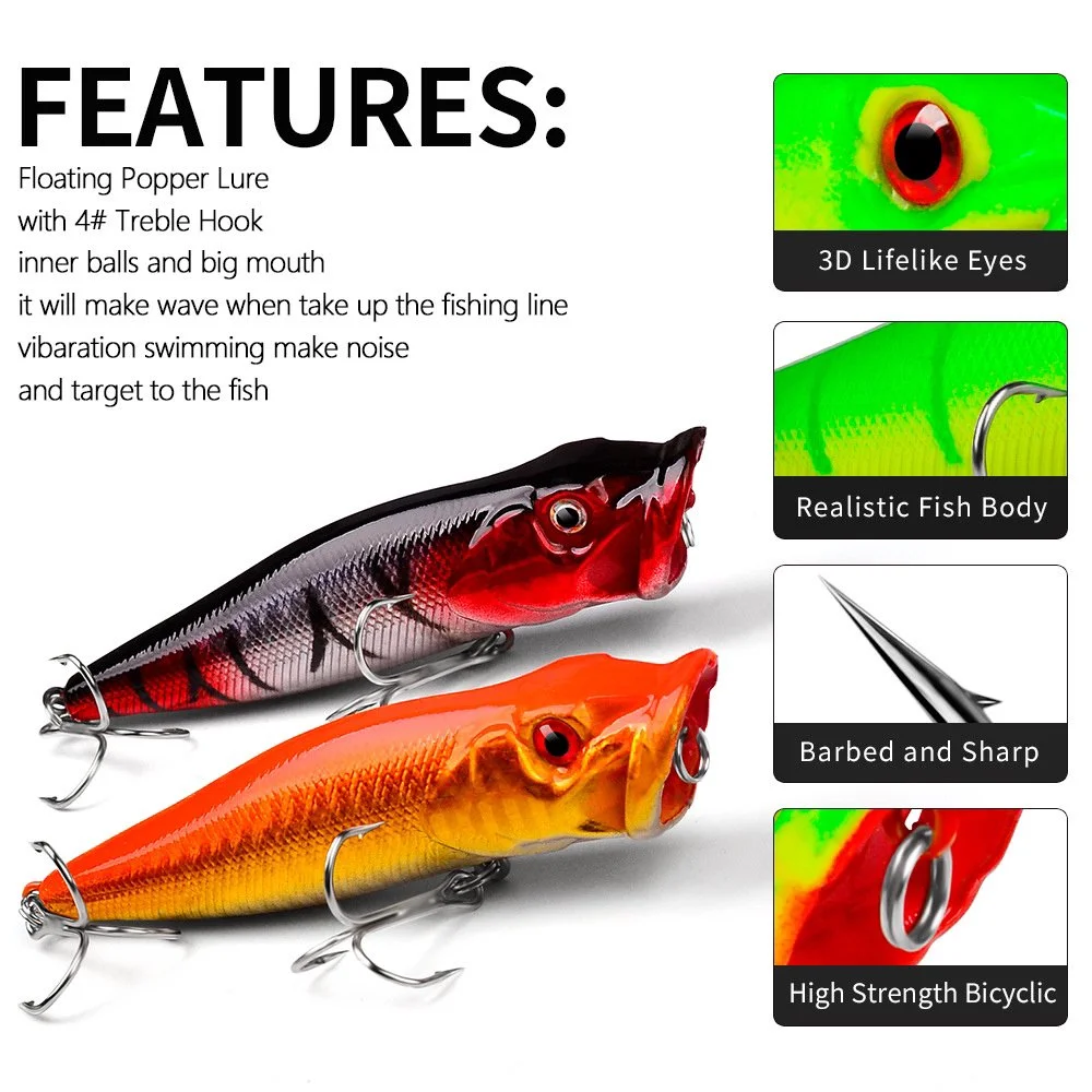5pcs Floating 11.5g Fishing Lures - Crankbait, Wobblers, 0.6-1.2m Depth