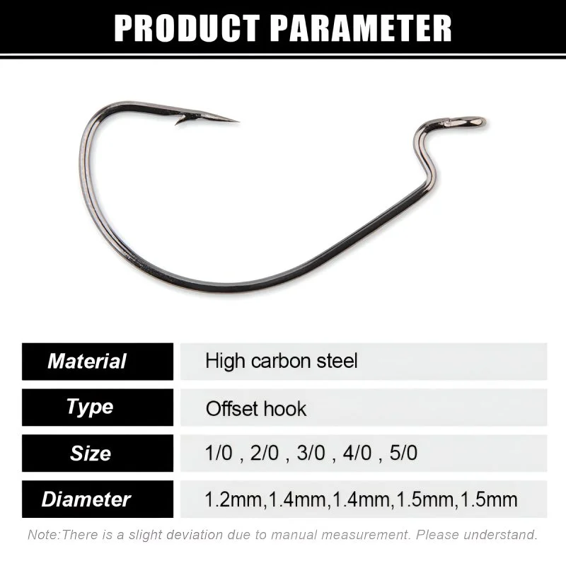 Offset Fishhook for Soft Bait Lures