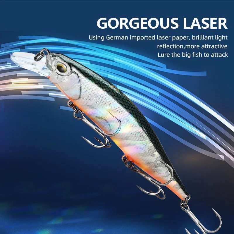 Jerkbait Fishing Lure with 3D Eyes and Strong Hooks