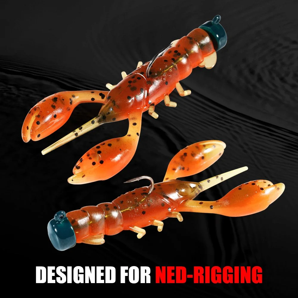 Crawfish Floating Soft Fishing Lure – Artificial Shrimp for Ned Rig & Jig Head Fishing