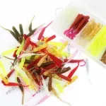 Soft Bait Fishing Lures Kit – 4cm 0.3g Micro Tail Worms