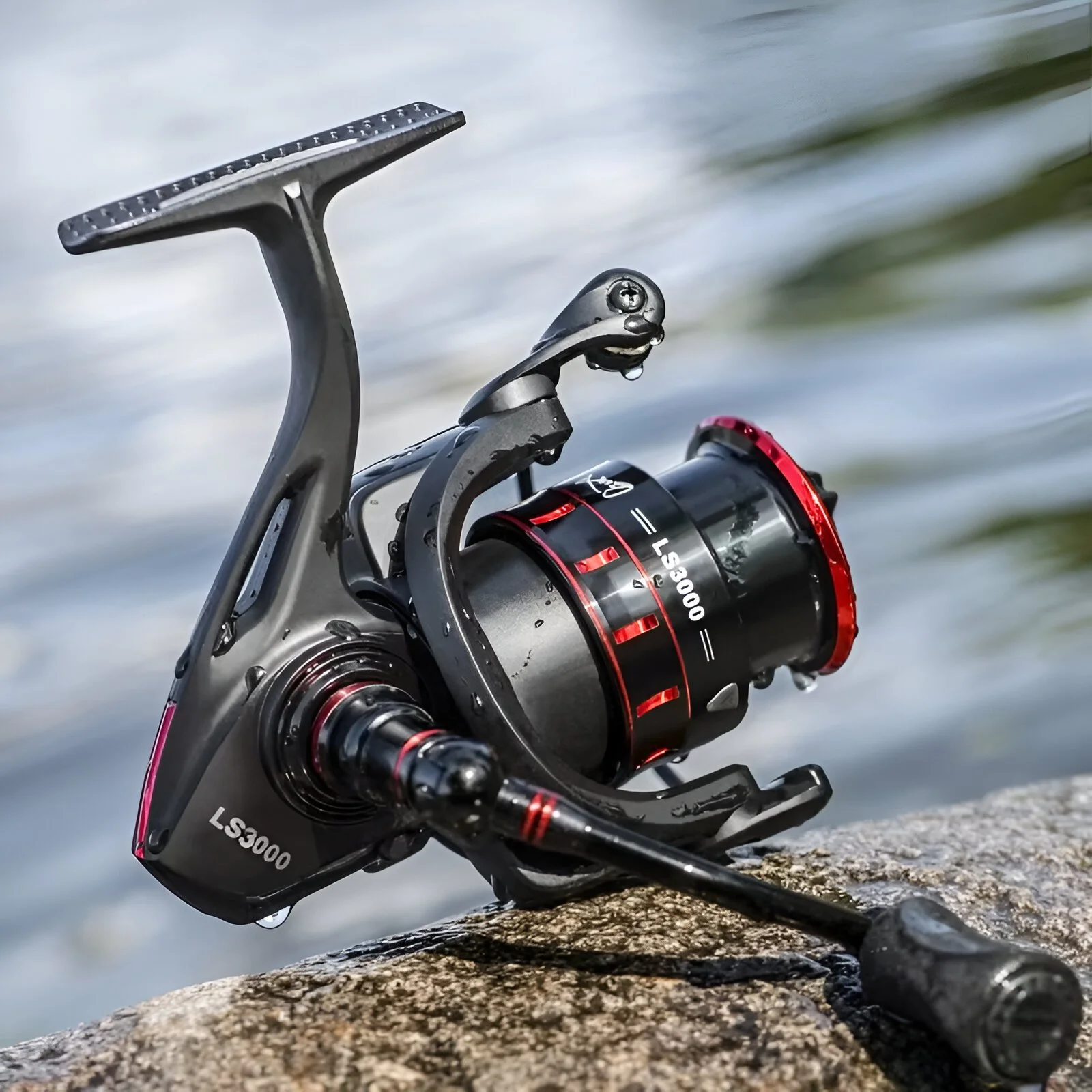 High Power Spinning Fishing Reel with Dual Grip and Deep/Shallow Spool