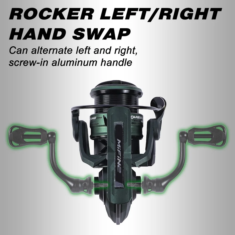 Saltwater & Freshwater Spinning Reel 1000-3000 Size, 7+1BB, 8kg Max Drag