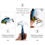 Sunfish Fishing Lure with Built-in Counterweight - 3.15 Inch Soft Artificial Wobblers, 21.6g, 3 Pack