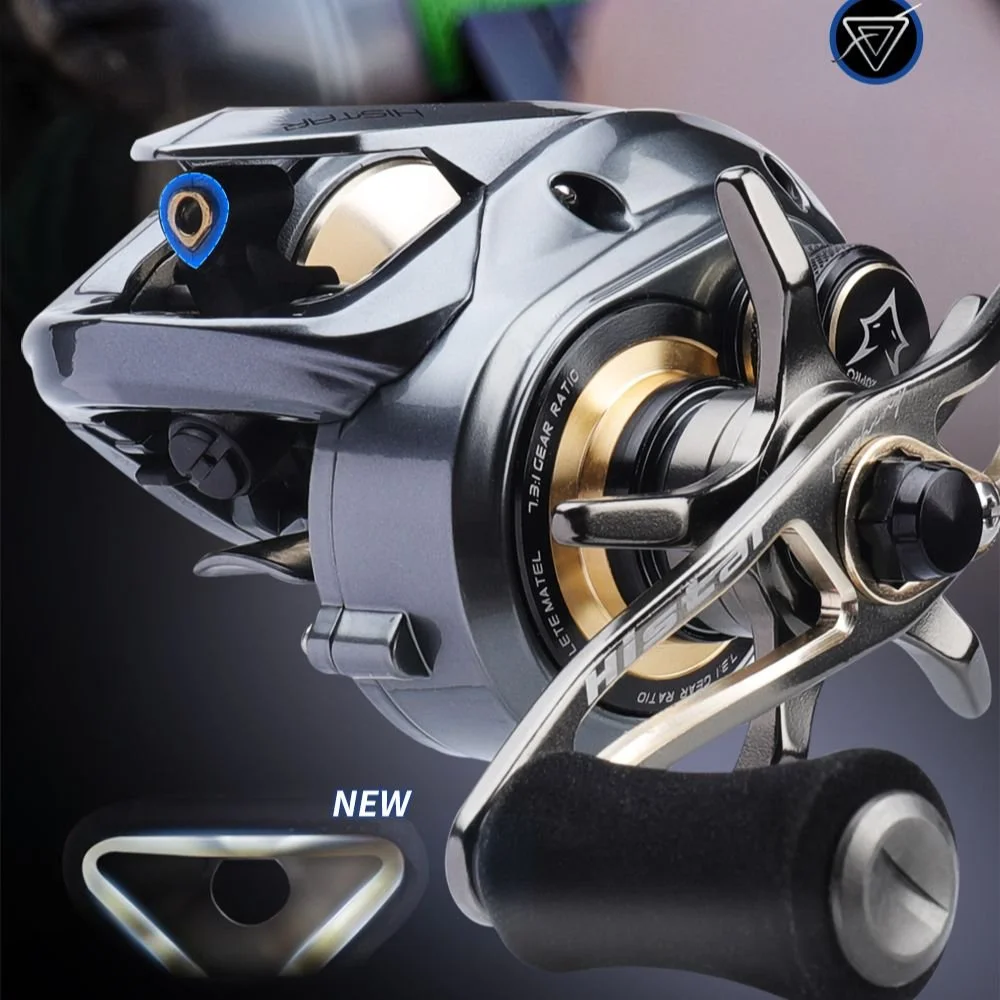 High Ratio Baitcasting Fishing Reel - 7.3:1, 8KG Drag, Long Casting, Saltwater Ready