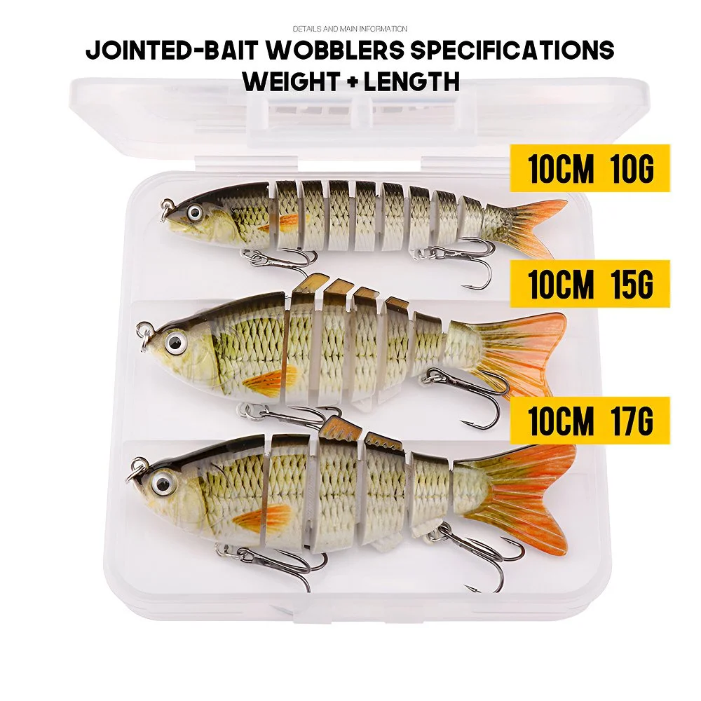 3pcs Multi-Jointed Fishing Lures Set