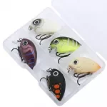 5pcs Mini Floating Crankbait Lures Set – 1.2in 0.07oz for Bass, Pike & Trout
