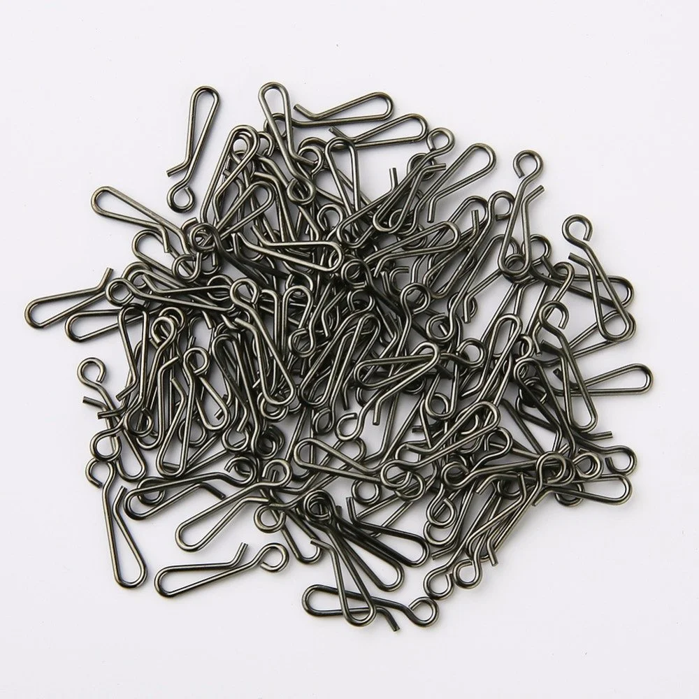 50pcs Rolling Swivel Fishing Connectors with Solid Ring Snap
