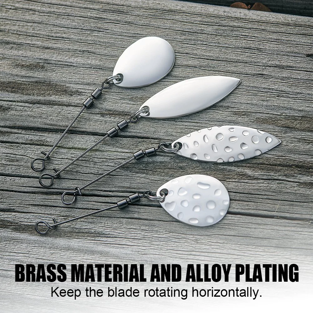 Premium Brass Spinner Blade Replacement Kit with Swivel & Offset Hook