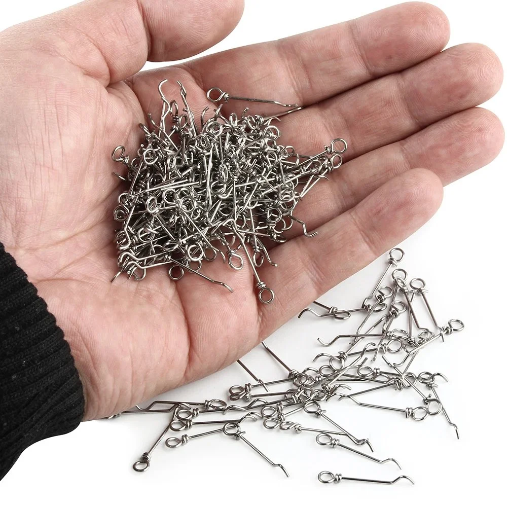 Durable Stainless Steel Stinger Spike Hook Pins for Soft Bait Fishing