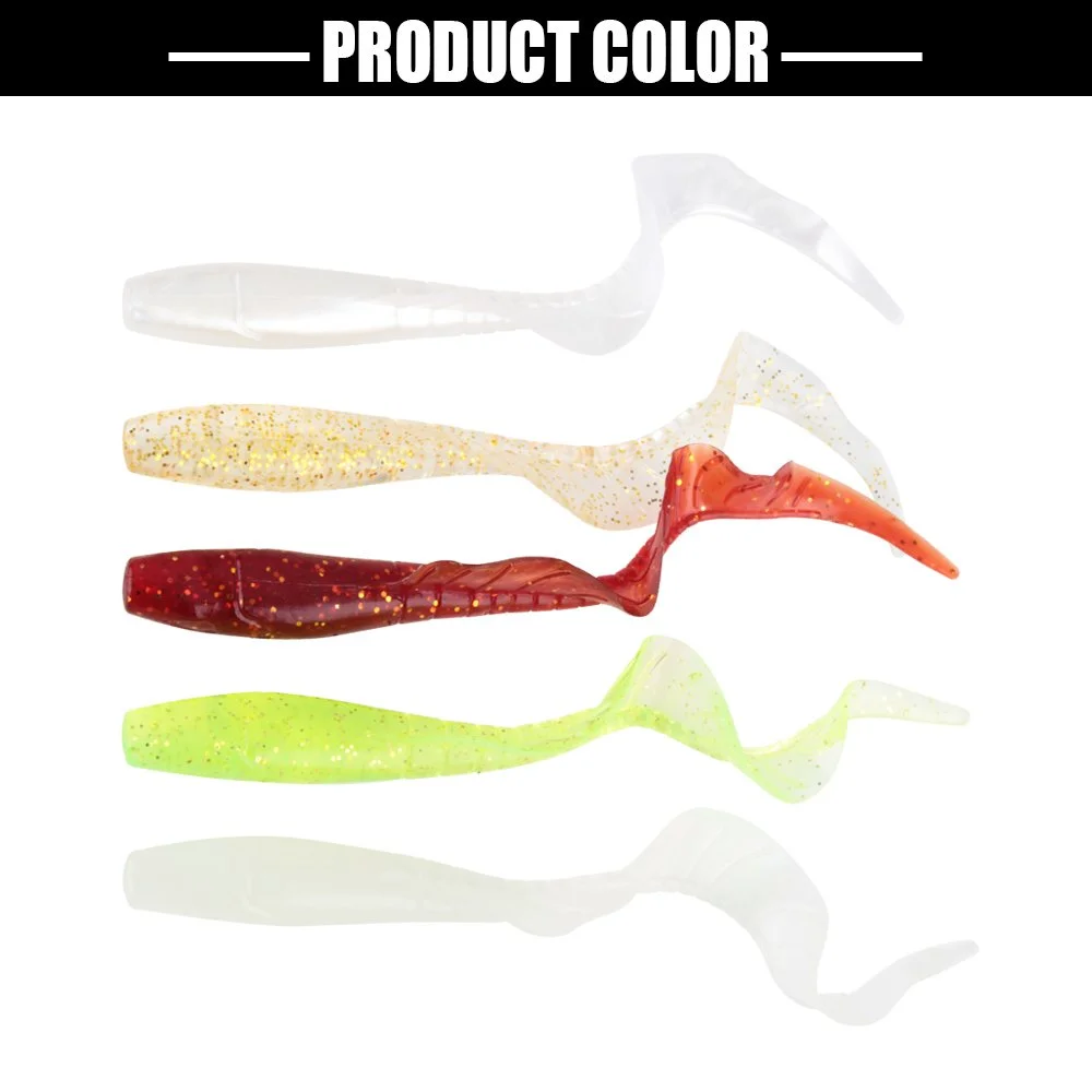 Soft Plastic Long Tail Grub Lures – 12cm Saltwater Fishing Bait, 10-Pack