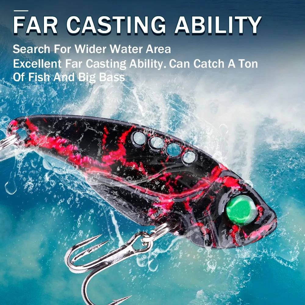 5pcs Metal VIB Blade Jig Fishing Lures – 1.65" 7oz Sinking Vibration Spoon Kit