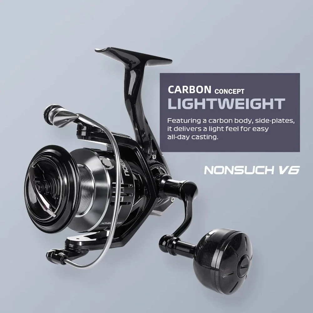 Lightweight Carbon Spinning Fishing Reel with Aluminium Spool & 7kg Max Drag