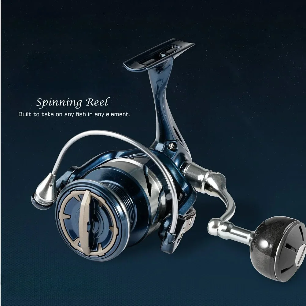 Heavy-Duty Aluminum Saltwater Spinning Fishing Reel