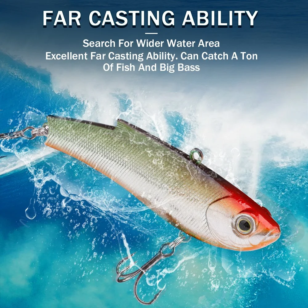 Long Casting 24g Vibration Fishing Lure with UV Glow for Pike & Bass