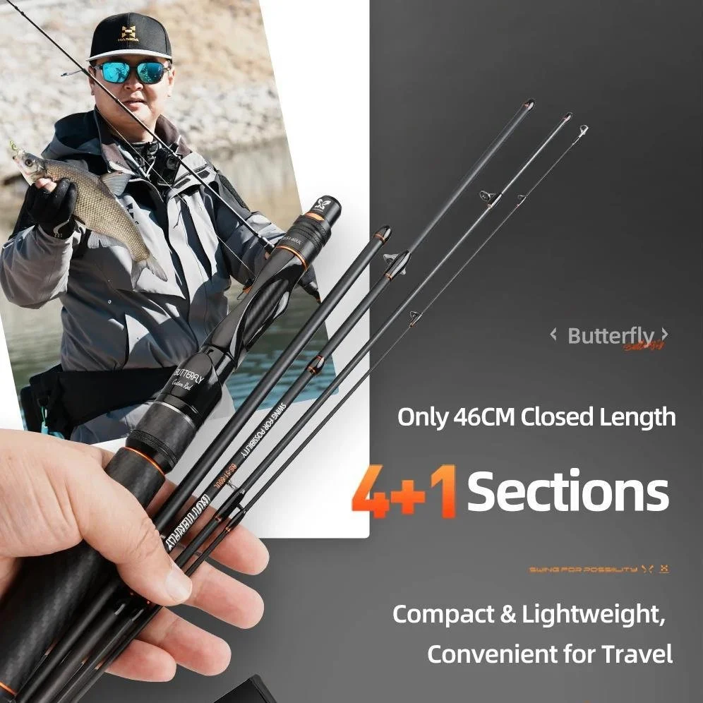 Ultra Light Multi-Length Carbon Fishing Rod