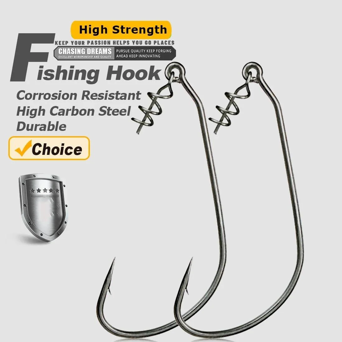 25-100PCS EWG Swimbait Hooks with Twist Lock & Spring Pin – Bass Fishing Hooks