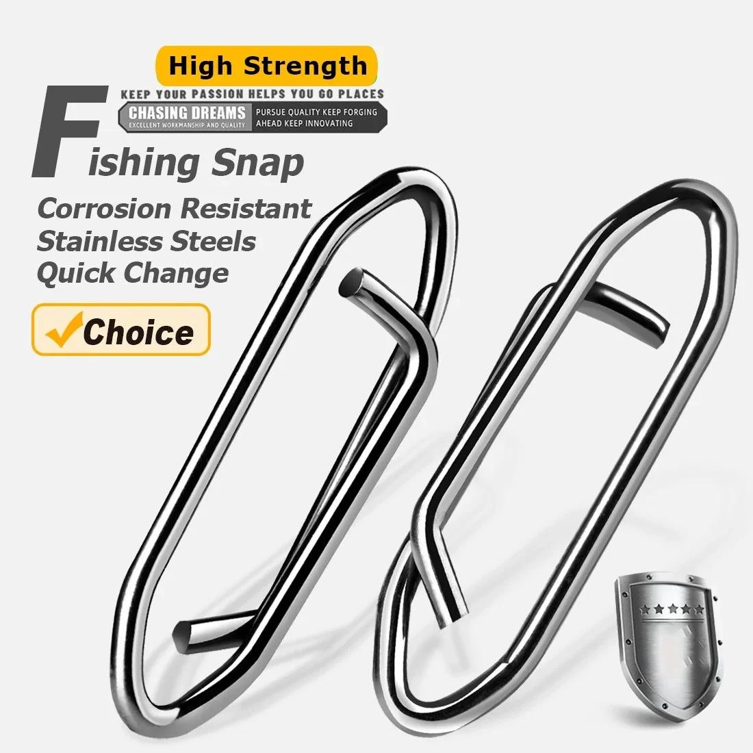 High Strength Stainless Steel Fishing Snap Clips – 50 to 200pcs Quick Lure Connectors