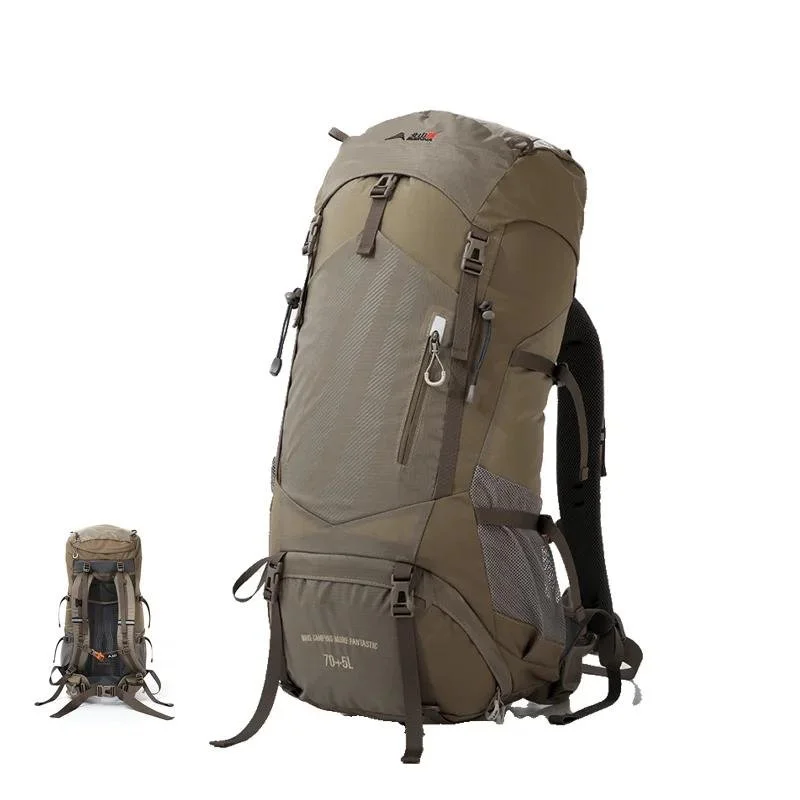 70L Large Hiking Backpack with Rain Cover for Camping, Climbing & Trekking