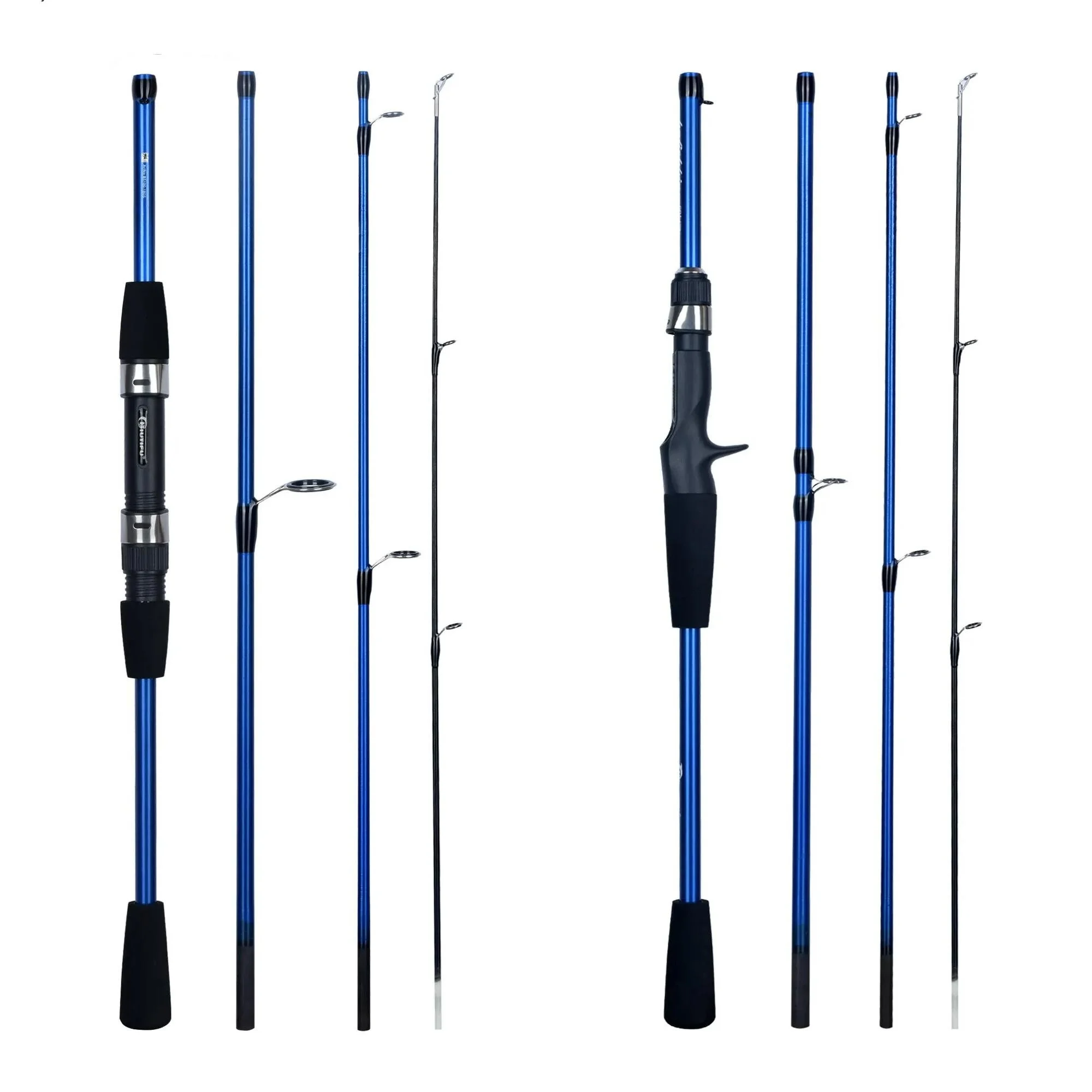 Ultralight Travel Fishing Rod – 4/5 Section Carbon Baitcasting & Spinning Pole