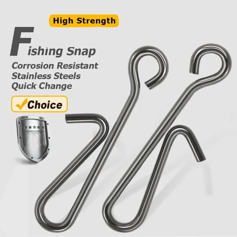 Stainless Steel Quick Snap Fishing Clips – 100pcs, Saltwater & Freshwater