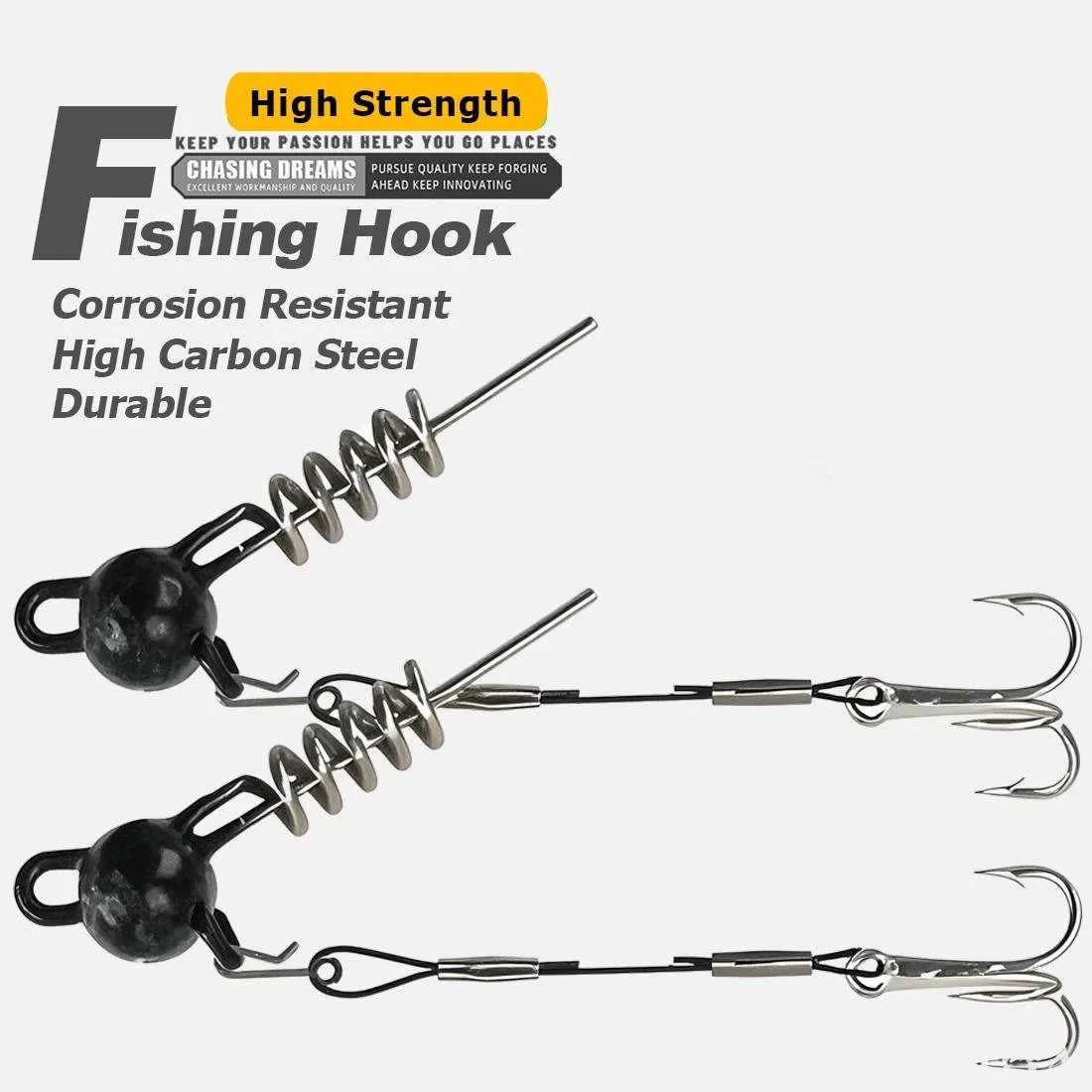 Stinger Jig Head Pike Rig with Treble Hooks