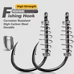Extra Strong Carp Fishing Circle Hooks - 20Pcs High Carbon Steel Bait Hooks