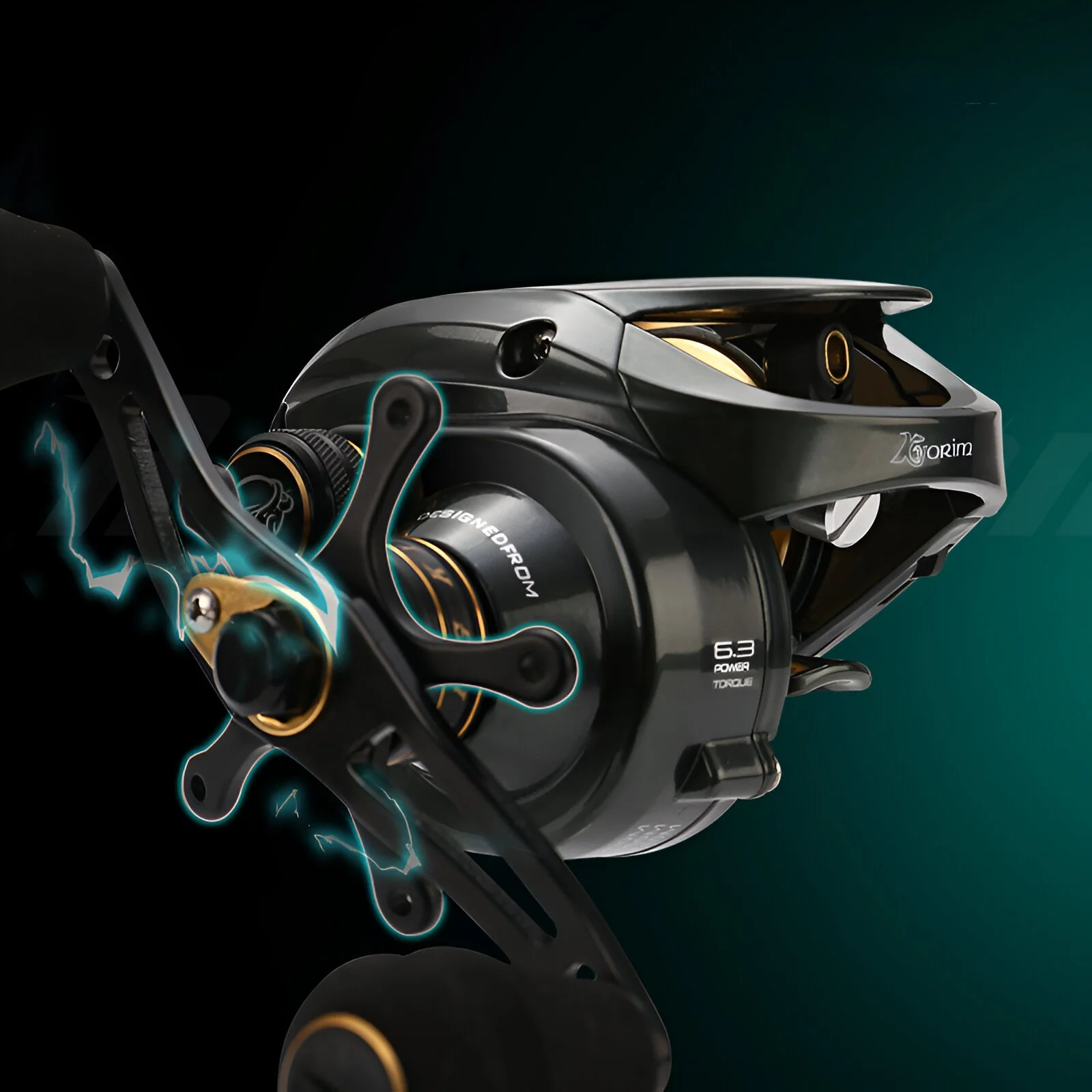 High Power Long Cast Baitcasting Reel 12kg Drag 6.5:1 Gear 10+1 Bearings