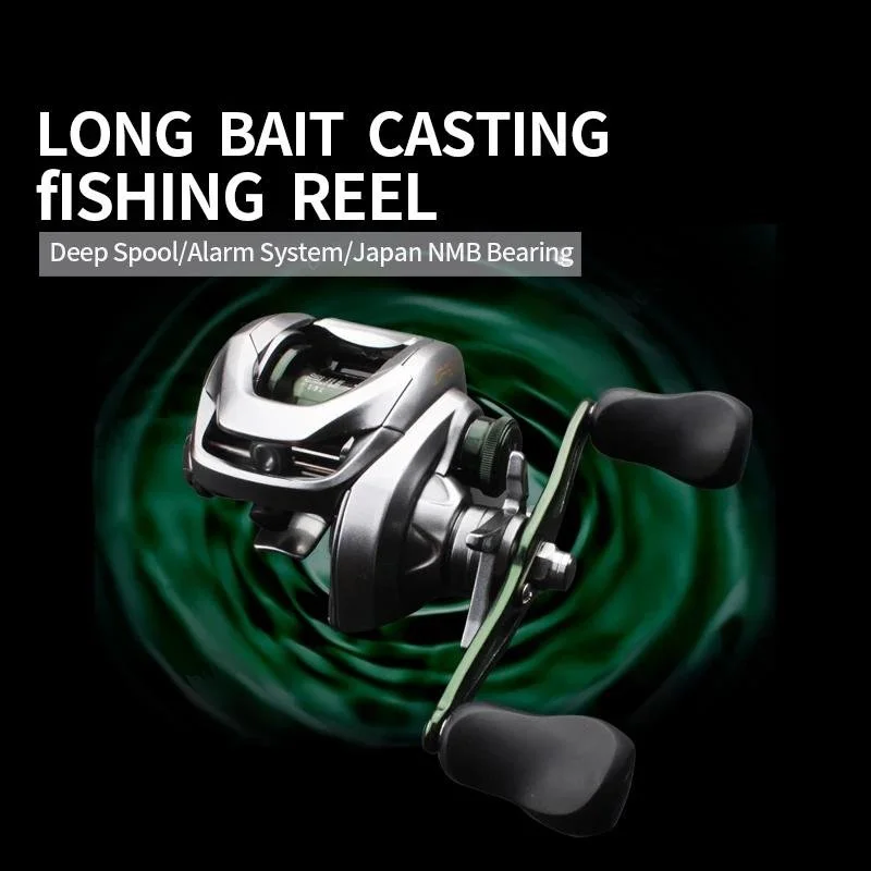 High-Speed Baitcasting Reel with 12kg Drag, 12+1 Bearings & Magnetic Braking