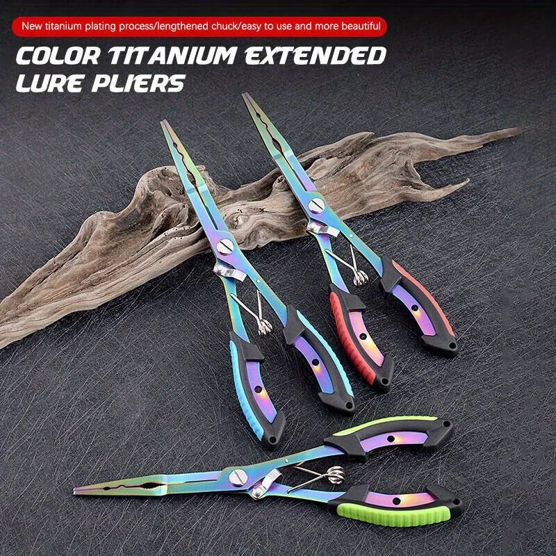 Ergonomic Anti-Slip Stainless Steel Fishing Pliers for Line Cutting & Hook Tying