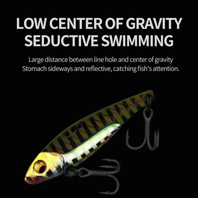 Metal VIB Fishing Lure Sinking Crankbait with Treble Hook – 5g to 20g