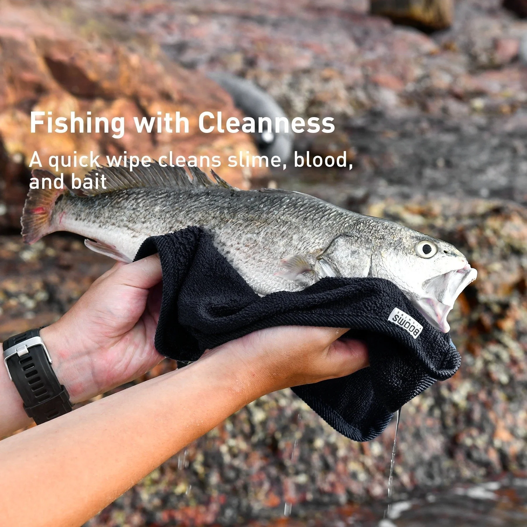3-Pack Soft Absorbent Fishing Towels with Clip