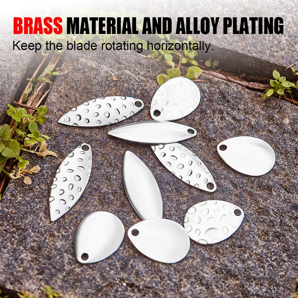 Fishing Spinner Blades 20pcs Silver Brass Colorado Willow DIY Lure Parts