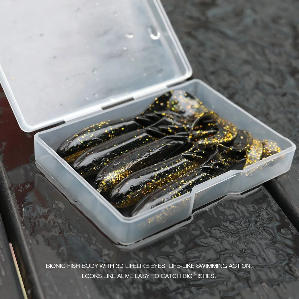 5PCS Soft Shad Worm Fishing Lures