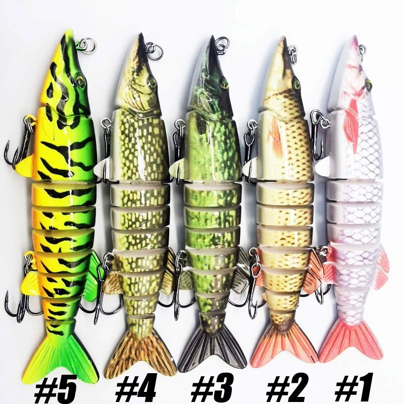 Realistic Multi Jointed Fishing Lure for Bass, Trout – Freshwater & Saltwater
