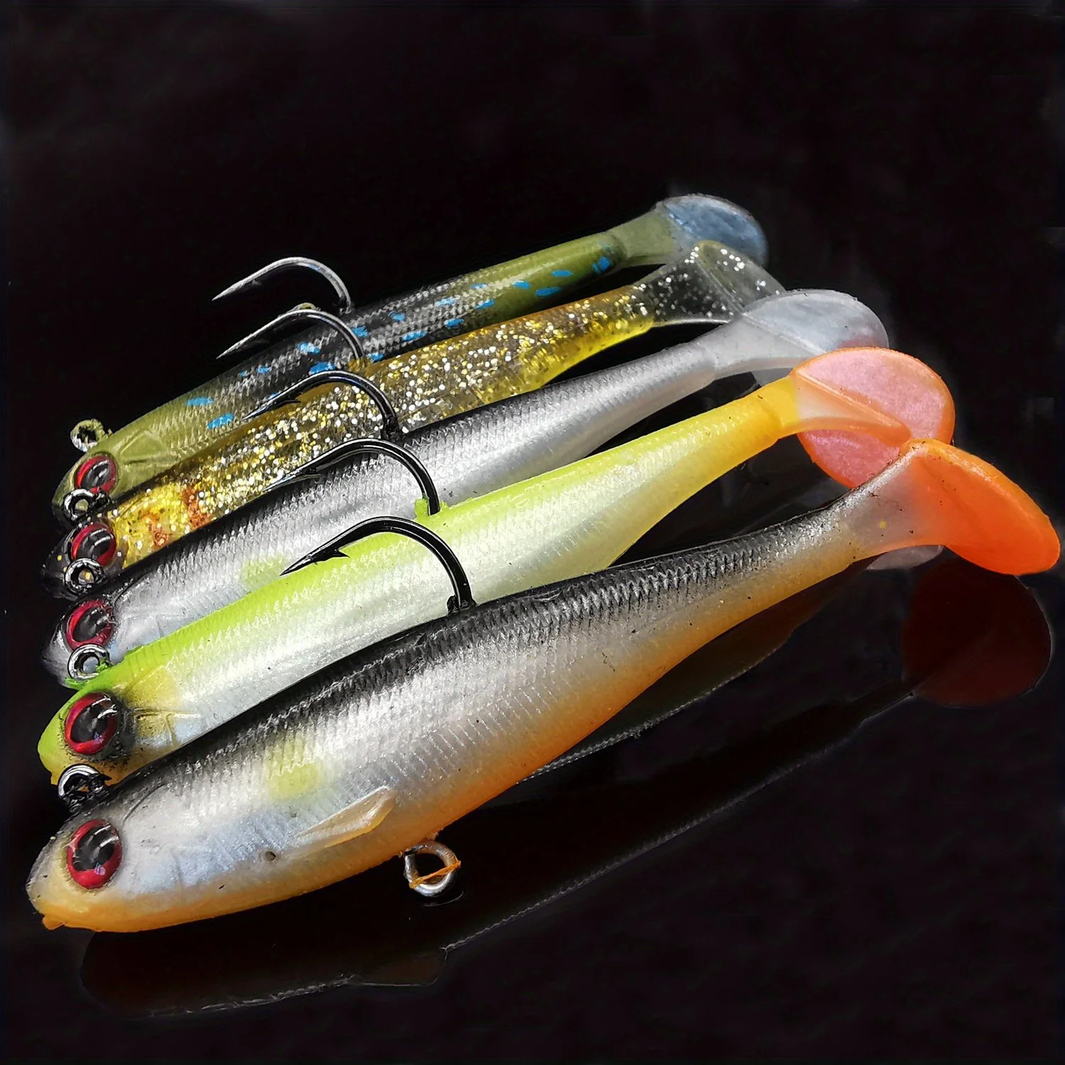 5pcs Soft Swimbait Fishing Lures Set – Life-Like Action for Bass & Saltwater