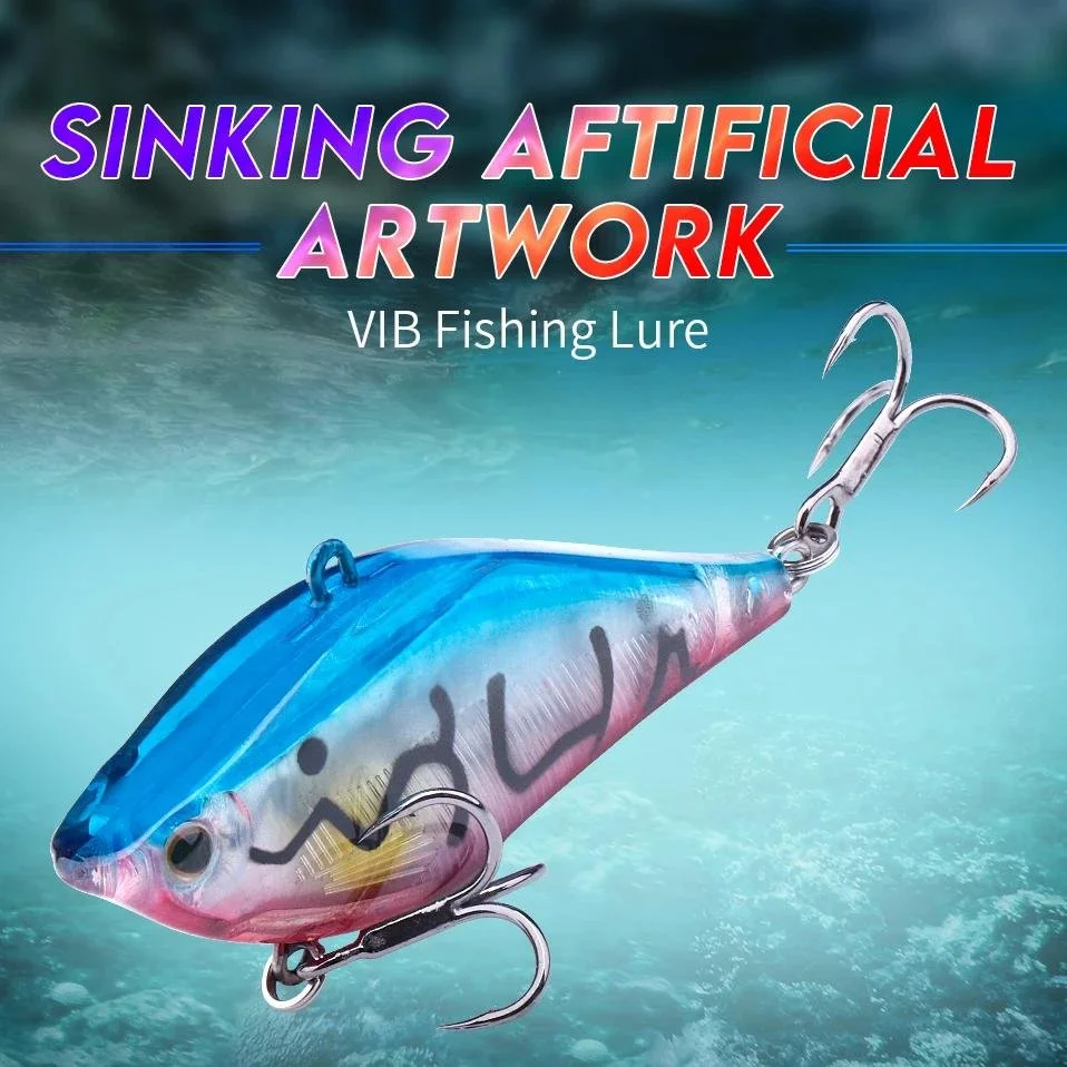 65mm Lipless Crankbait Sinking VIB Fishing Lure with Rattling Vibration