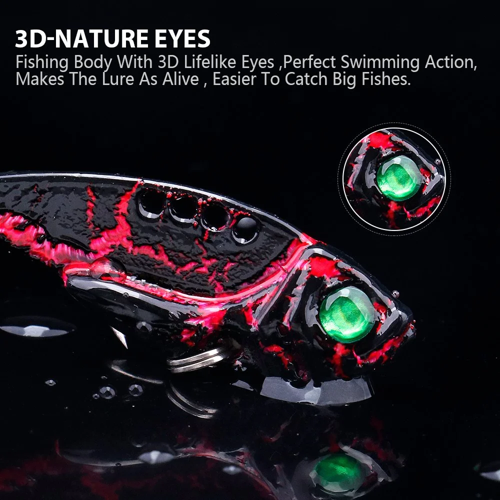 5pcs Metal VIB Spinner Spoon Fishing Lure Set 7g Sinking Swimbait Kit