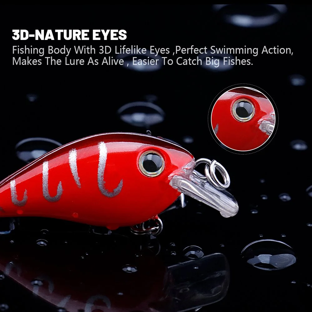 Fishing Lure Set 5pcs Floating Crankbait Minnow Wobblers for Bass Pike Trout