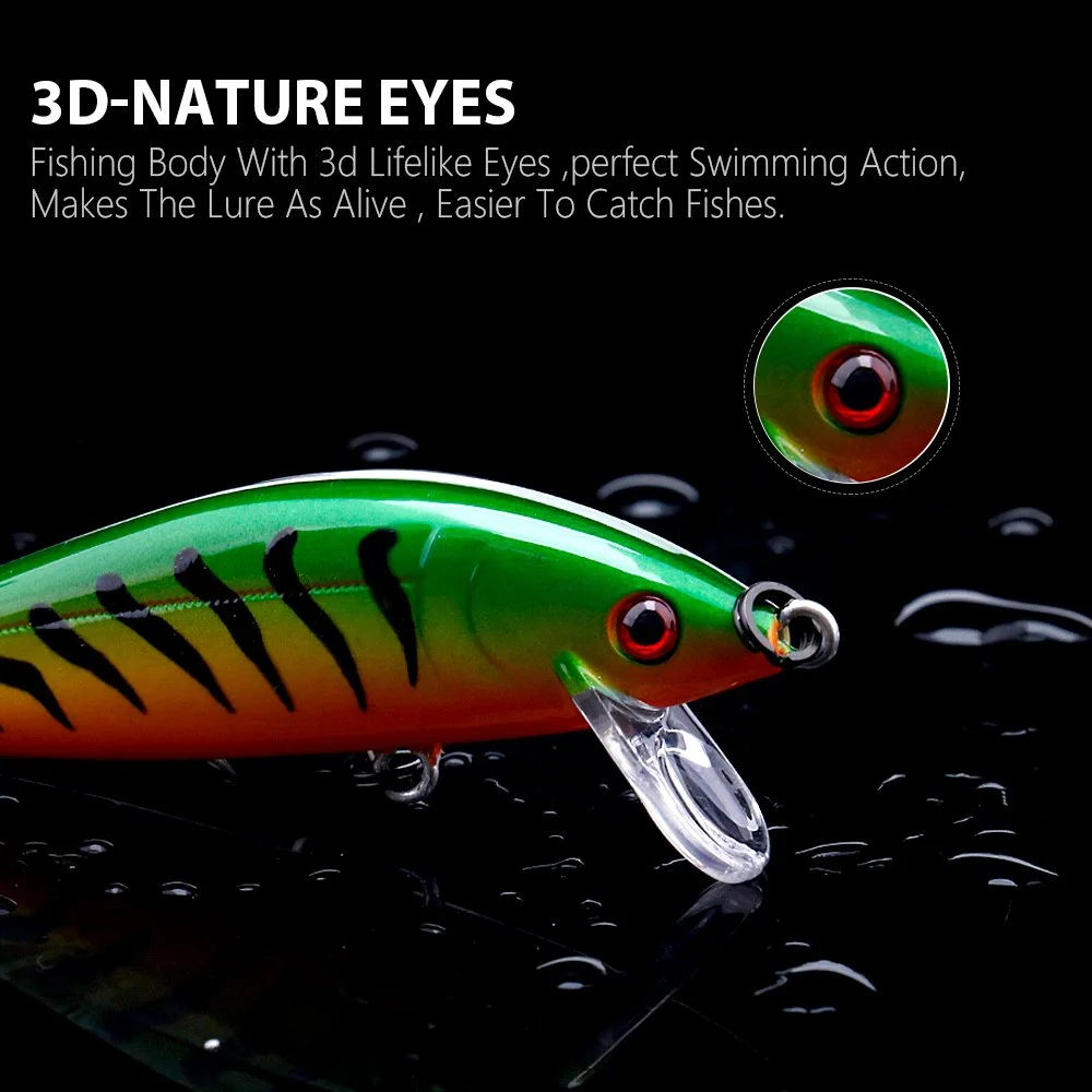 5pcs Mini Minnow Sinking Fishing Lures Set - 2in 0.18oz Crankbait Tackle Kit