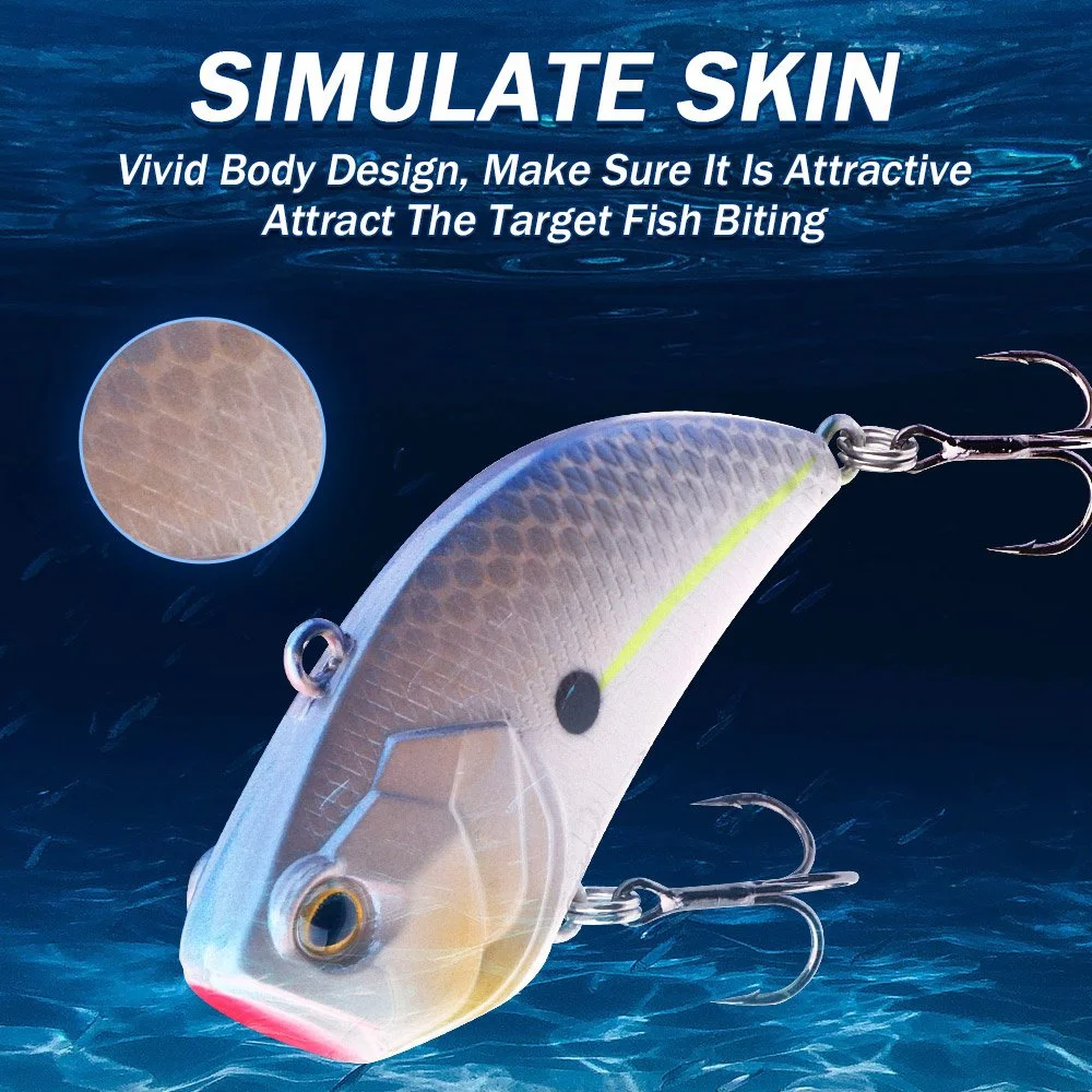 55mm 13g Rattling Sinking VIB Fishing Lure Lipless Crankbait for Pike Bass