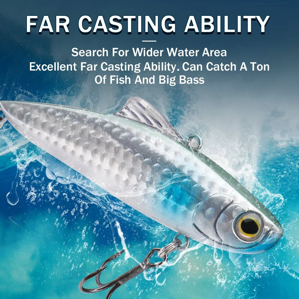 VIB Sinking Vibration Fishing Lure 3D Eyes 85mm 0.74oz Hard Bait