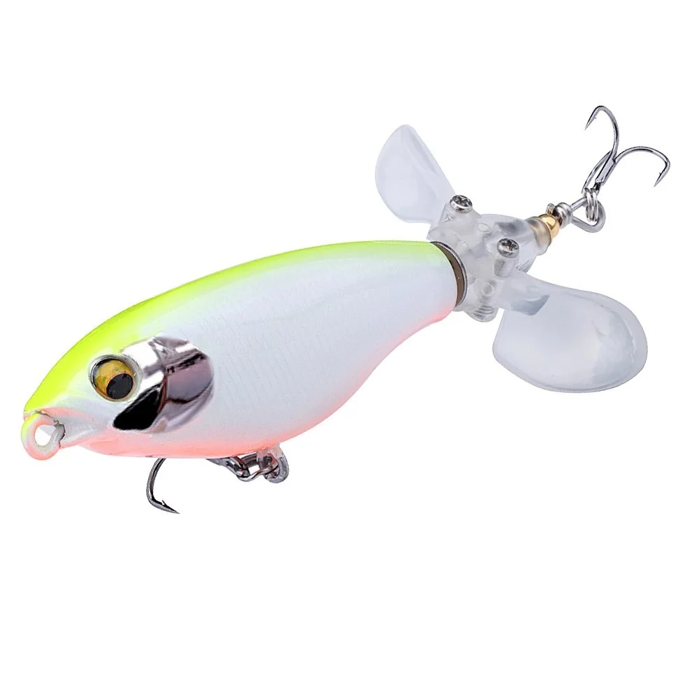 Topwater Whopper Popper Fishing Lure with Rotating Tail – 7g/12g