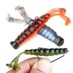 Floating Twin Tail Soft Fishing Lure 2.7in 0.1oz Salted Worm Bait 10X Tough