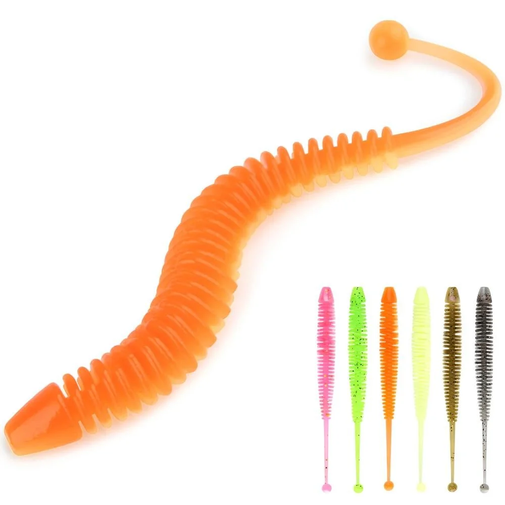 Soft Worm Fishing Lure Set – 24pcs Artificial Bait for Trout, Bass & More