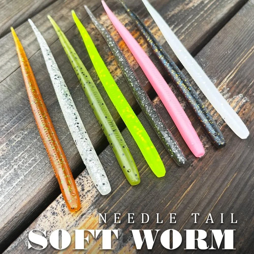 Soft Silicone Stick Tail Worm Lure