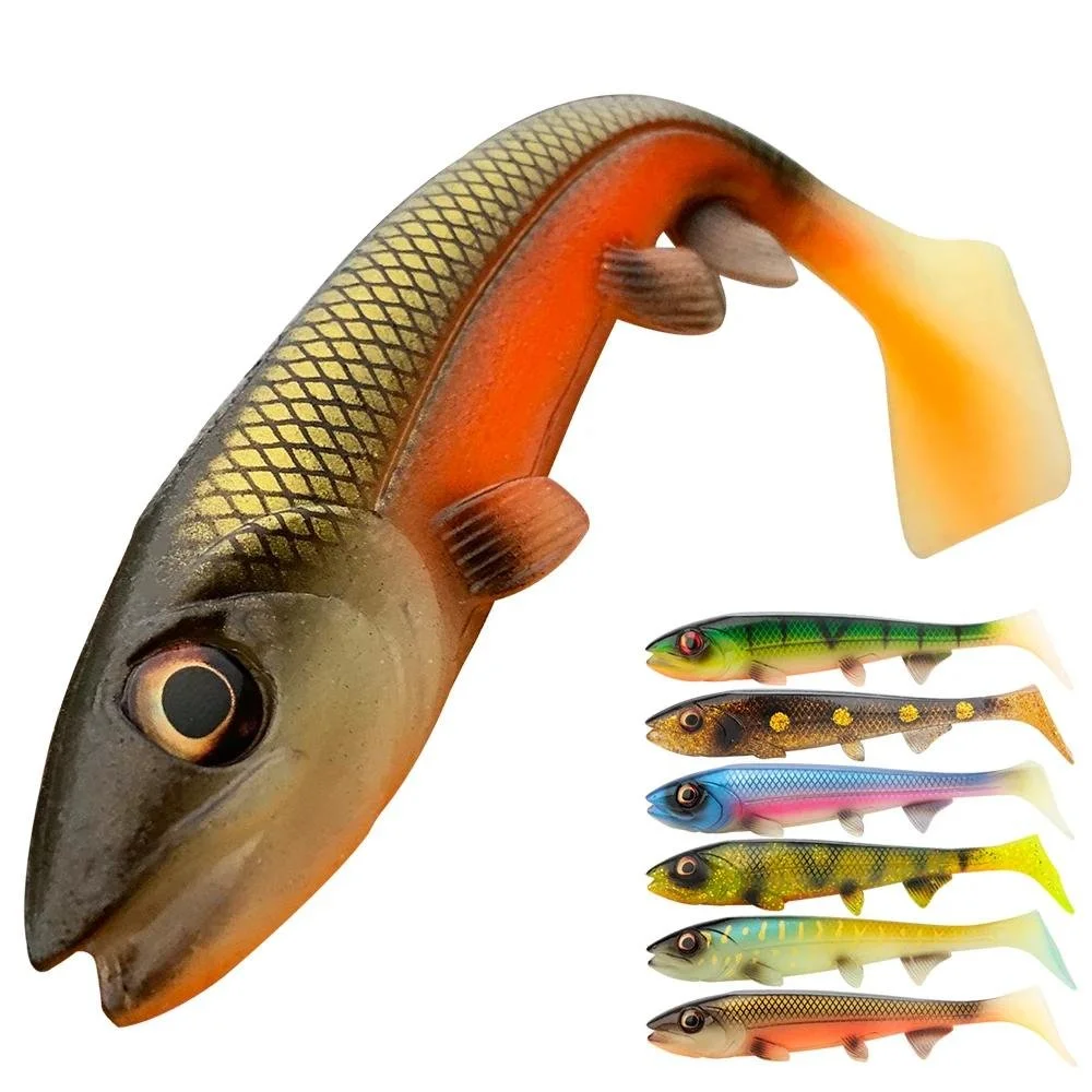 14in/18in Shad Pike Swimbait Square Tail Soft Lure for Pike, Perch & Catfish