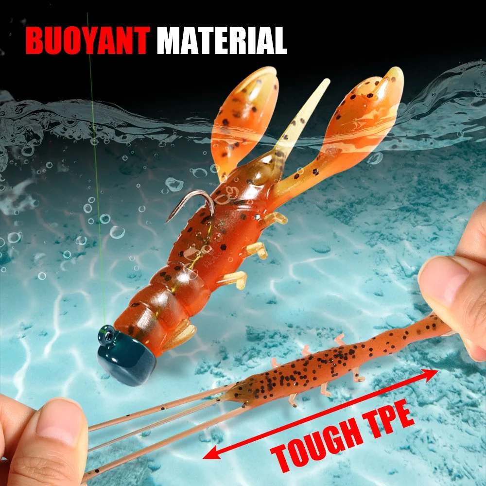 Soft Crawfish Fishing Lure - 65mm Floating Artificial Shrimp Bait