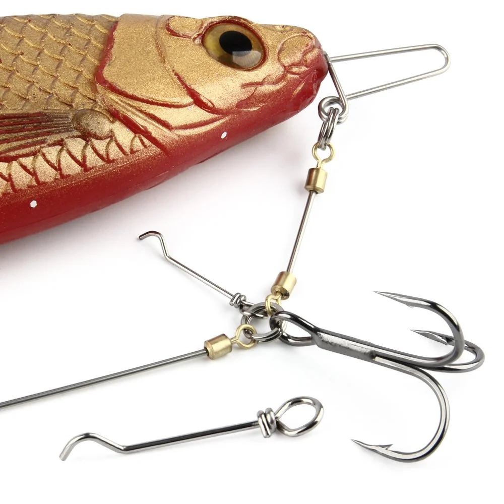 Curved Bait Pins for Soft Lures – Stainless Steel Stinger Spikes